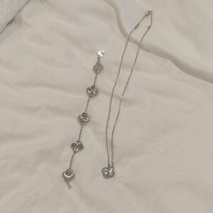 Elegant Silver Heart Jewelry Set